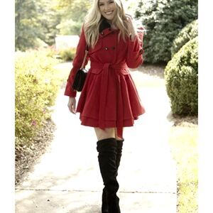 NWT Zeagoo Double-Breasted Faux Fur Collar Coat, size XL